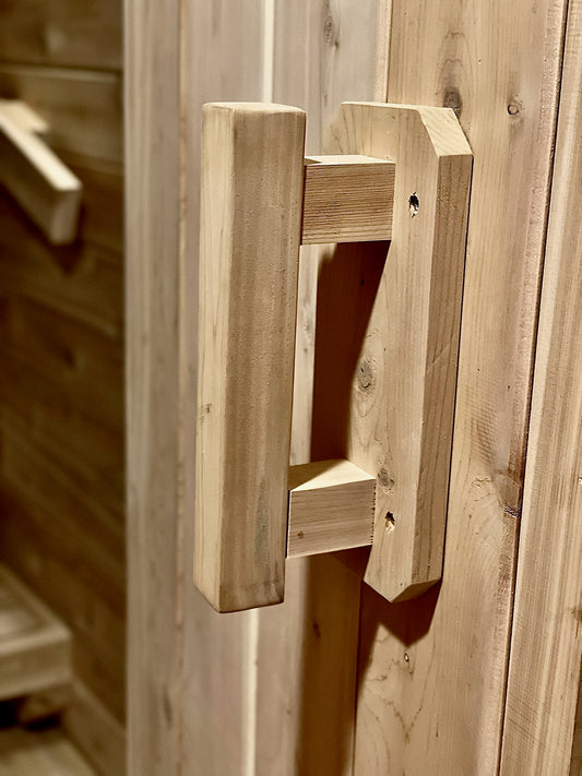 NORTHERN WHITE CEDAR SAUNA STEAM ROOM DOOR HANDLE