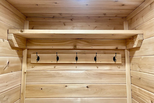NORTHERN WHITE CEDAR SAUNA TOWEL RACK